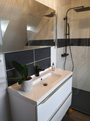 salle de bain avec une douche à l'italienne à Rennes